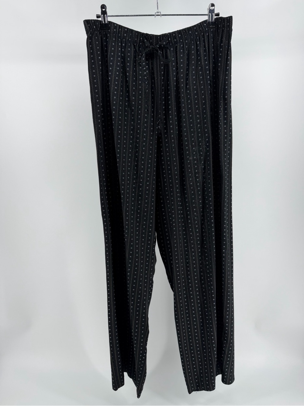 VS Vintage Studio 90s Lightweight Black Tan Beachy Lounge Pants, Women's Large